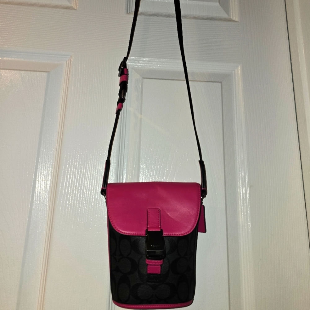 Coach Track Small Flap Crossbody In great pre-owned condition